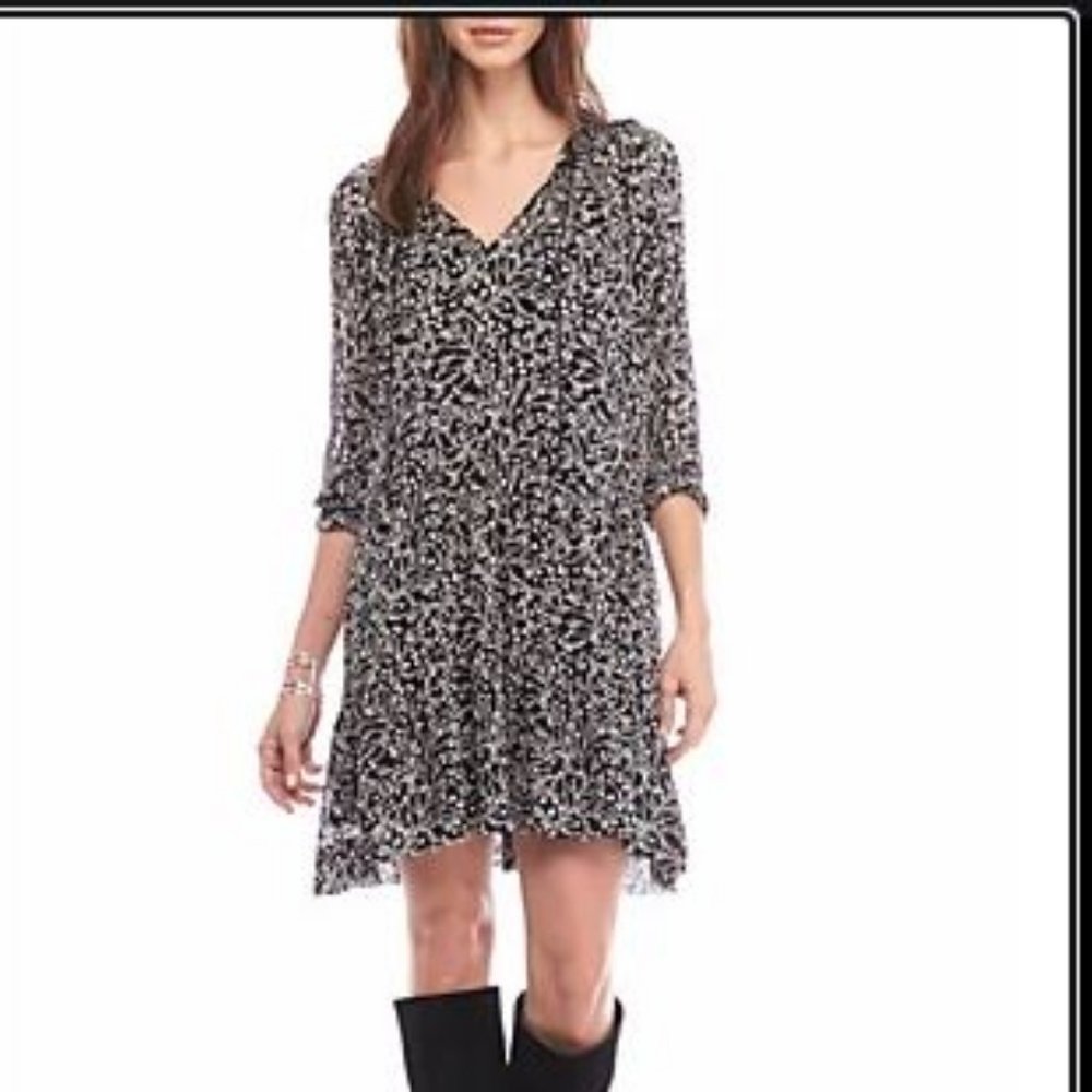 Sanctuary black/white floral dress, size SMALL